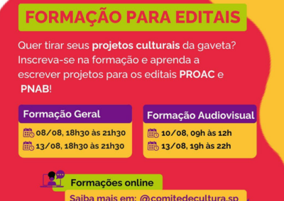 Formação para editais: especial para PROAC e PNAB